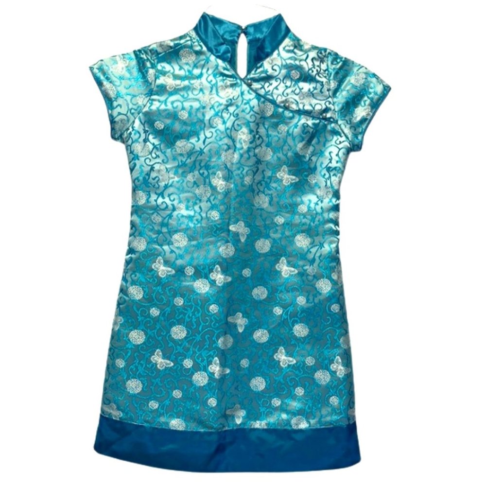 American Girl Kimono Blue White Pearl